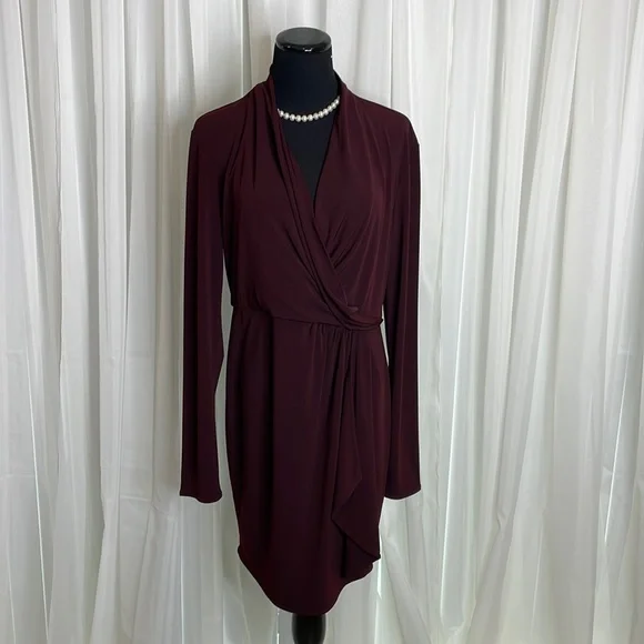 h&m burgundy lace dress Viona Long Sleeve Mini Dress Burgundy Red